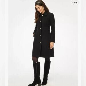 J. Crew Women's Wool-Blend Lady Day Coat Long Sleeve Black Size 4 NWT